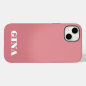 Hedendaagse rustieke roze gepersonaliseerd Case-Mate iPhone case (Achterkant (horizontaal))