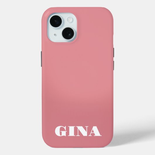 Hedendaagse rustieke roze gepersonaliseerd Case-Mate iPhone case (Achterkant)