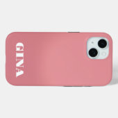 Hedendaagse rustieke roze gepersonaliseerd Case-Mate iPhone case (Achterkant (horizontaal))