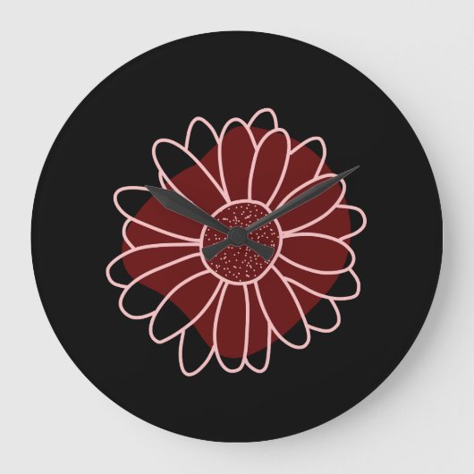 Hedendaagse rustieke zonnebloem grote klok (Voorkant)