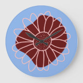 Hedendaagse rustieke zonnebloem grote klok (Voorkant)