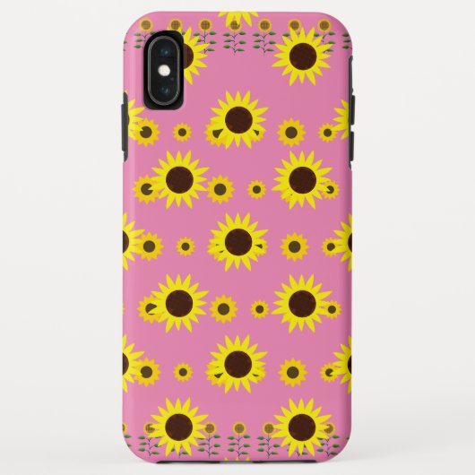 Hedendaagse rustieke zonnebloem patroon Case-Mate iPhone case (Achterkant)