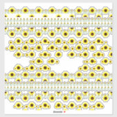 Hedendaagse rustieke zonnebloem patroon sticker (Vel)