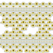 Hedendaagse rustieke zonnebloem patroon sticker (Voorkant)