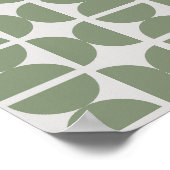 Hedendaagse Sage Groene Retro Halve Maan 70s Poster (Hoek)