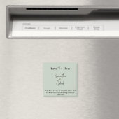 Hedendaagse Salie Bruiloft Save the Date II Magneet (Insitu (Vaatwasser))