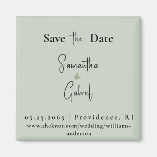 Hedendaagse Salie Bruiloft Save the Date II Magneet