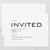 Hedendaagse Save the Date-uitnodiging Kaart (Voorkant / Achterkant)