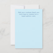 Hedendaagse Schattigee blauwe vinvis Bedankkaart (Achterkant)