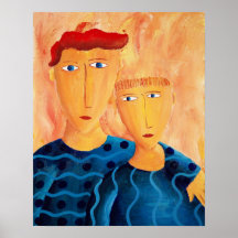 Hedendaagse Schildering Broers Kunstprint