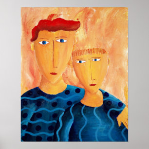 Hedendaagse Schilderkunst Broers Fijne Kunst Afdru Poster
