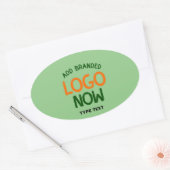 HEDENDAAGSE SCHONE MINT GROENE MODIEUZE CLIENT OVALE STICKER (Envelop)