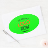 HEDENDAAGSE SCHONE NEON GROENE MODIEUZE CLIENT OVALE STICKER (Envelop)