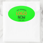 HEDENDAAGSE SCHONE NEON GROENE MODIEUZE CLIENT OVALE STICKER (Tas)