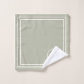 Hedendaagse serene elegante beige unieke monogram bad handdoek (Wasdoekje)