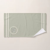 Hedendaagse serene elegante beige unieke monogram bad handdoek (Handdoek)