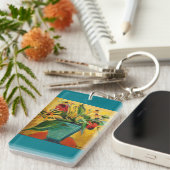 hedendaagse sleutelketen van Floral Sleutelhanger (Voorkant Rechts)