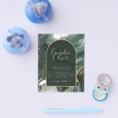 Hedendaagse Smaragdgroene Gouden Agaat Marmer BRUI Flyer (Enkel)