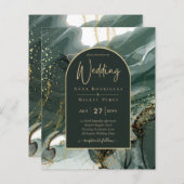 Hedendaagse Smaragdgroene Gouden Agaat Marmeren Br (Voorkant / Achterkant)