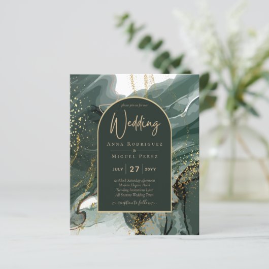 Hedendaagse Smaragdgroene Gouden Agaat Marmeren Br (Staand voorkant)