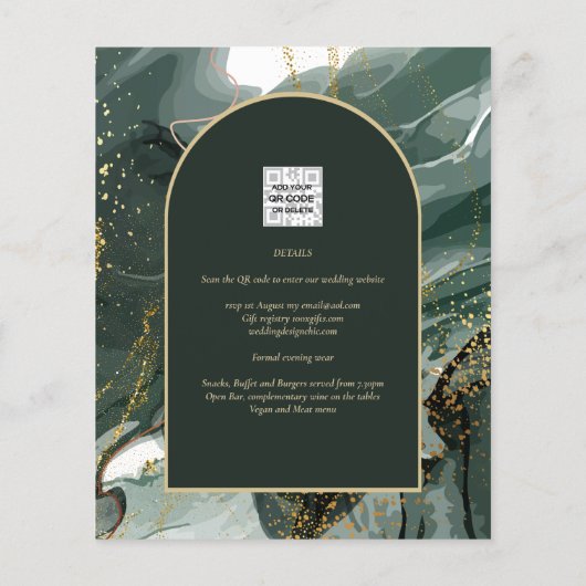 Hedendaagse Smaragdgroene Gouden Agaat Marmeren Br (Achterkant)