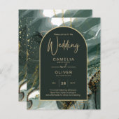 Hedendaagse Smaragdgroene Gouden Agaatmarmeren Bru (Voorkant / Achterkant)