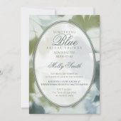 Hedendaagse Something Blue Bruiloftsfeest Kaart (Voorkant)