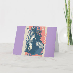 Hedendaagse Stedelijke Silhouet Pop Art Kaart