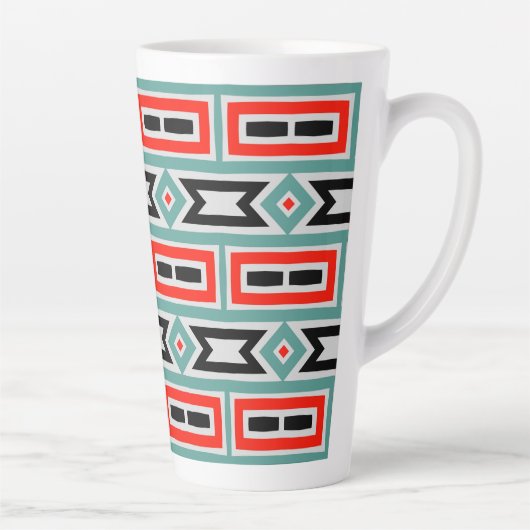 Hedendaagse stijl latte Mok | Een uil artiest (Rechts)