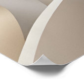Hedendaagse stijlvolle beige abstracte kunst poster (Hoek)