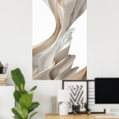 Hedendaagse stijlvolle beige abstracte kunst poster (Thuiskantoor)