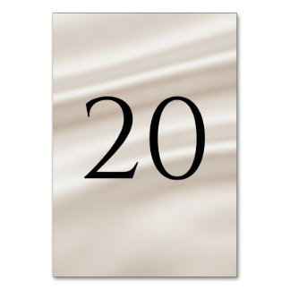 Hedendaagse Tafel Nummers voor een Bruiloft (1–20) Kaart