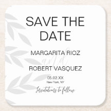 Hedendaagse takgrijs witte script save the dates u