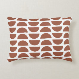 Hedendaagse Terracotta Abstracte geometrische prin Accent Kussen
