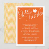 Hedendaagse Thanksgiving Dinner Invitation Kaart (Voorkant / Achterkant)