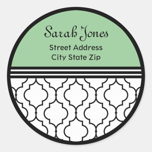 Hedendaagse tradities Luxe adreslabel Ronde Sticker (Voorkant)