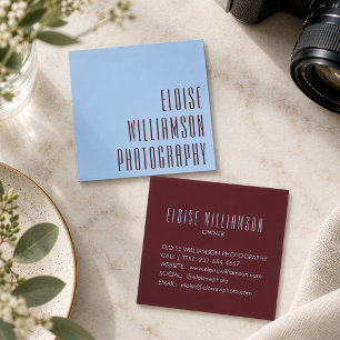 Hedendaagse Trendy Chic Krachtige Typografie Wijnr Vierkante Visitekaartje