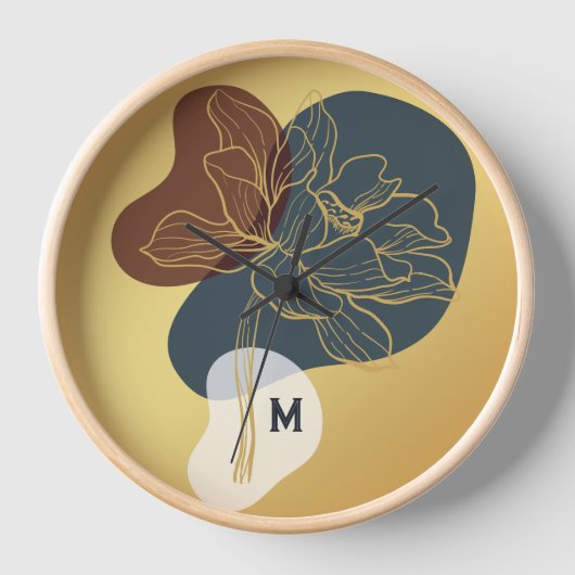 Hedendaagse trendy gouden grillige bloem (Voorkant)