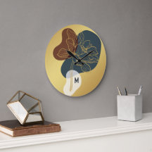 Hedendaagse trendy monogram gouden grillige bloeme