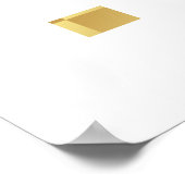 Hedendaagse trendy monogram gouden grillige bloeme poster (Hoek)