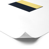 Hedendaagse trendy monogram gouden grillige bloeme poster (Hoek)