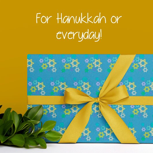 Hedendaagse Trendy Multicolor Star of David Cadeaupapier