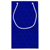 Hedendaagse Tri-tone Blauwe Zeshoeken Klein Cadeauzakje (Achterkant)