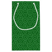 Hedendaagse Tri-tone Groene Zeshoeken Klein Cadeauzakje (Achterkant)