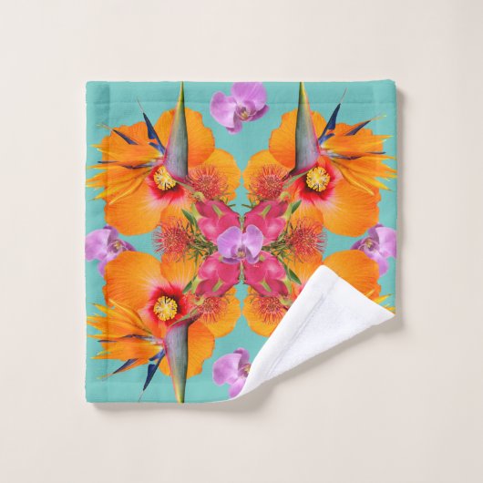 hedendaagse tropische hedendaagse hawaïaanse quilt bad handdoek (Wasdoekje)
