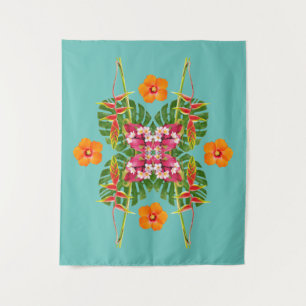 hedendaagse tropische hedendaagse hawaïaanse quilt wandkleed