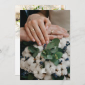 Hedendaagse trouwfoto save the date (Voorkant / Achterkant)