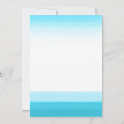 Hedendaagse Trouwuitnodigingen met Blauwe Aquarel Kaart (Achterkant)