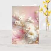 Hedendaagse Tule Floral Abstract Kaart (Gele Bloem)