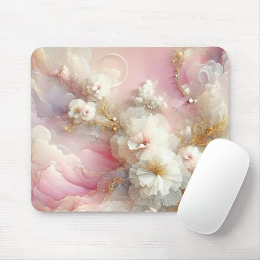 Hedendaagse Tulle Bloem Abstract Muismat (Met muis)
